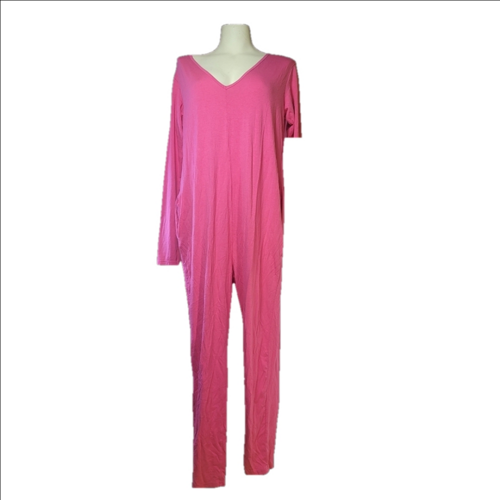 Smash + Tess Abigael Long Sleeve Romper - in Bubble Gum Pink